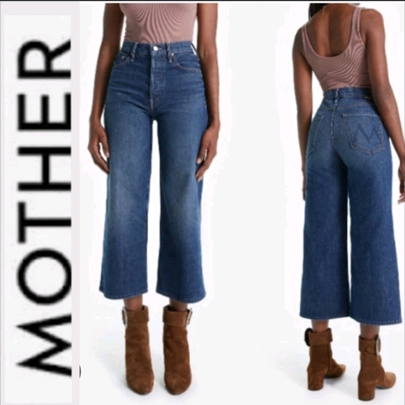 MOTHER Denim - Mother Women's The Tomcat Roller Painfully Obvious Wide Leg Denim Jeans Sz 25